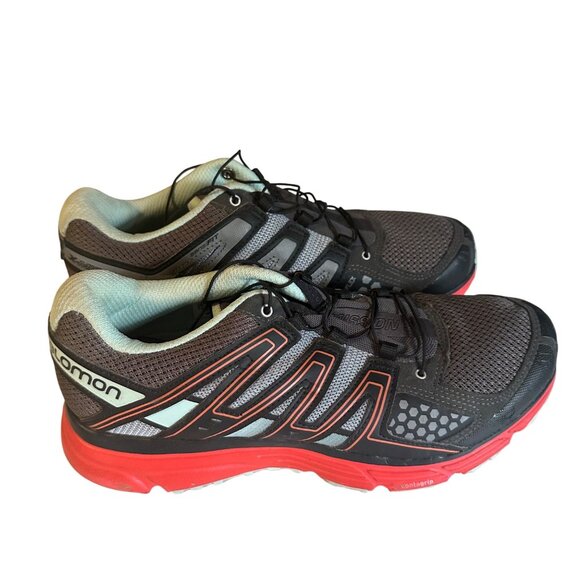 Salomon gray blue and red sneakers size 8 - Picture 3 of 9